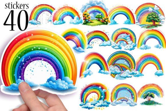 Download Digital Stickers - Rainbow Printables - Printable Collection
