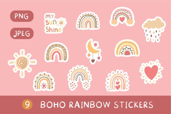 Download Rainbow Printable Digital Sticker Cricut - Printable Collection
