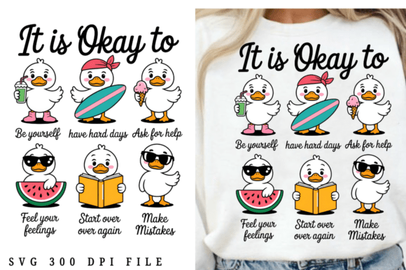 Download Cute Goose Self Care PNG Sublimation Des - Self care Collection