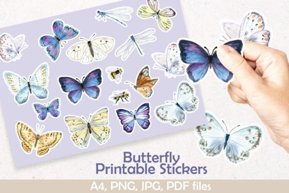 Download Butterflies Printable Digital Stickers - Printable Collection