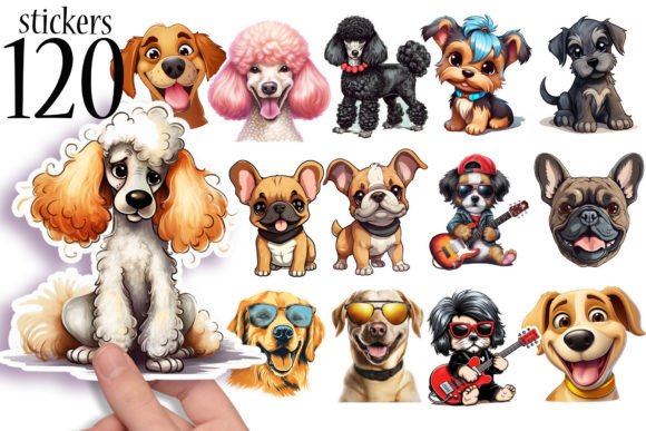 Download Funny Dog Face Printable Stickers PNG - Printable Collection