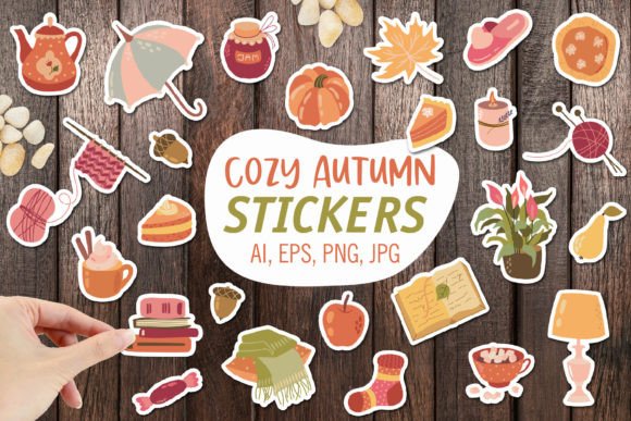 Download Cozy Autumn / Printable Stickers Cricut - Printable Collection