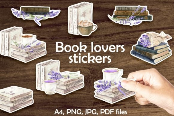 Download Book Lovers Printable Digital Stickers - Printable Collection