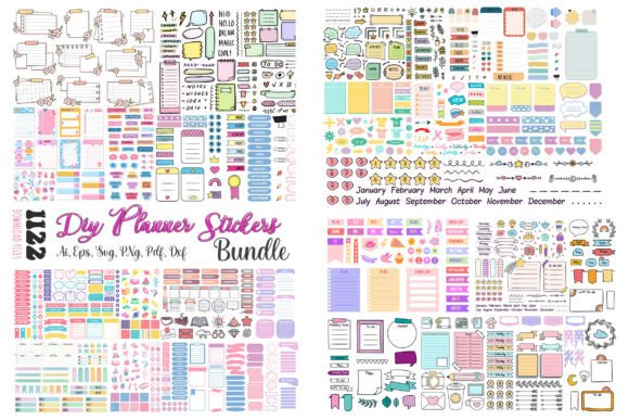Download DIY Planner Stickers Printable Bundle - Printable Collection